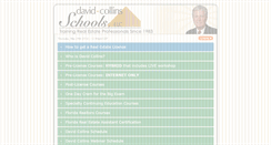 Desktop Screenshot of davidcollinsrealestateschools.com